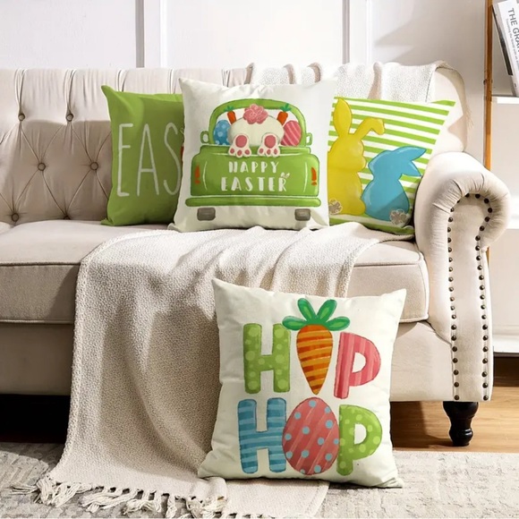 Easter Throw Pillow Covers Set of 4 - Picture 6 of 8